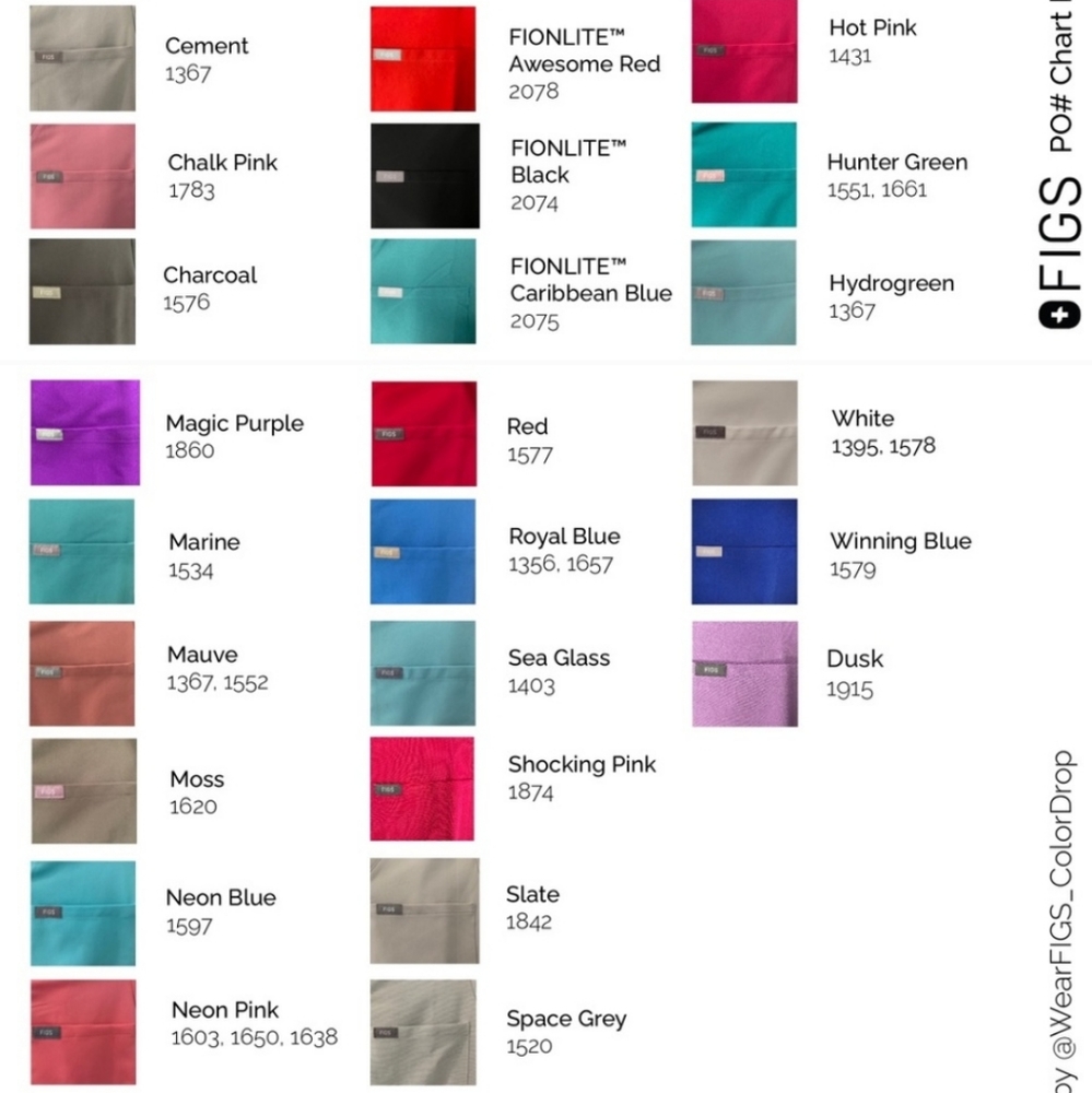 Figs Color Chart - Picture 2 of 2